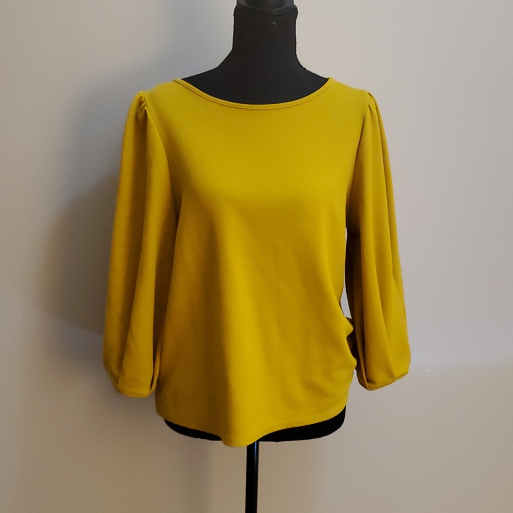 Green Envelope Mustard Blouse